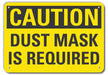 Rflct Dust Mask Caution Sign 7x10in Alum