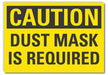 Dust Mask Caution Rflct Lbl 10inx14in