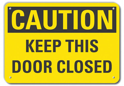 Caution Sign 7 in x 10 in Plastic