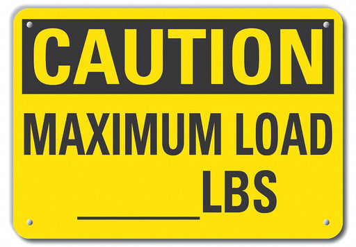 Caution Sign 7 inx10 in Plastic