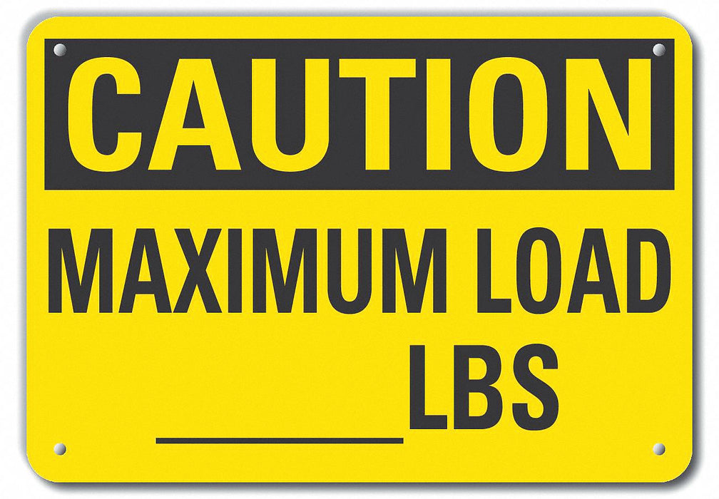 Caution Sign 10 inx14 in Plastic