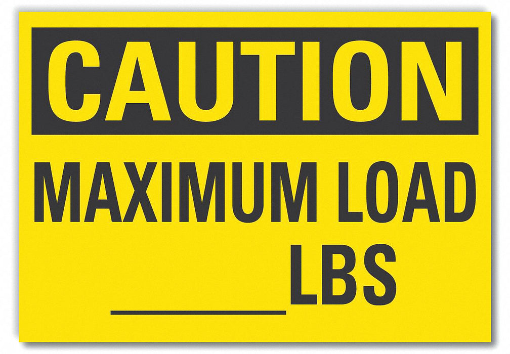 Caution Sign 7inx10in Non-PVC Polymer