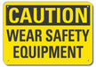 Rflct PPE Caution Sign 7x10in Aluminum