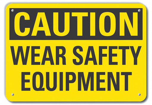Caution Sign 10 in x 14 in Plastic