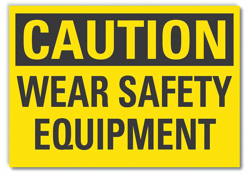 Caution Sign 7in x 10in Non-PVC Polymer