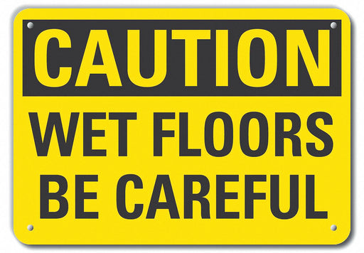 Caution Sign 10 in x 14 in Plastic