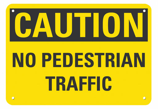 Pedestrian Traffic Sign 7x10in Plastic