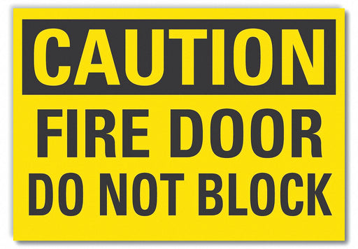 Caution Sign 7in x 10in Non-PVC Polymer