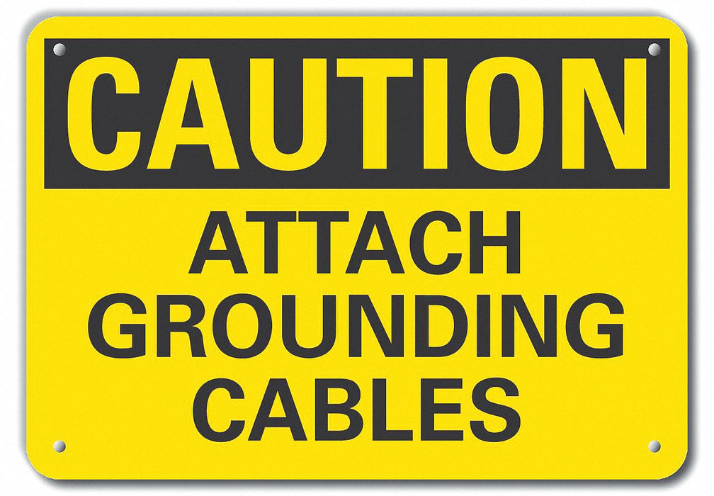 Caution Sign 10 in x 14 in Plastic