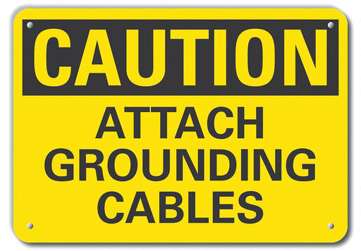 Caution Sign 10 in x 14 in Plastic