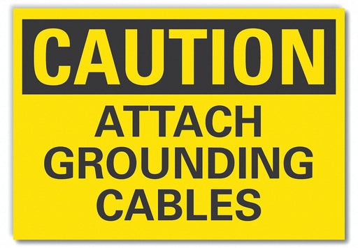 Caution Sign 7in x 10in Non-PVC Polymer