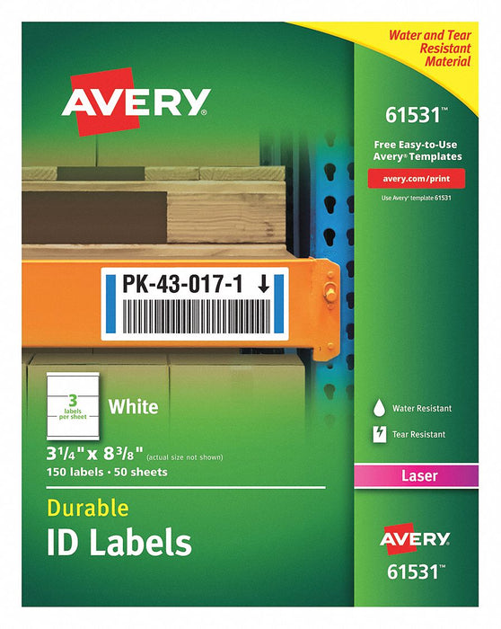 Label 8-3/8 Wx3-1/4 H 150 No.ofLbls PK50