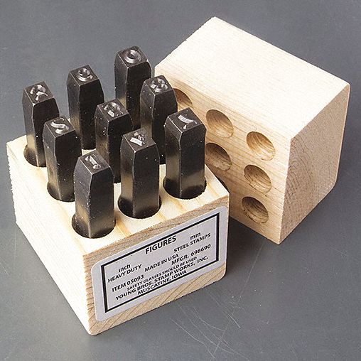 Hand Stamp Kit Number Set