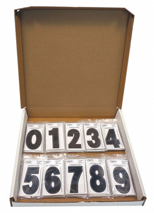 NumberLabelSet Vinyl 3inH 1-1/4inW PK300