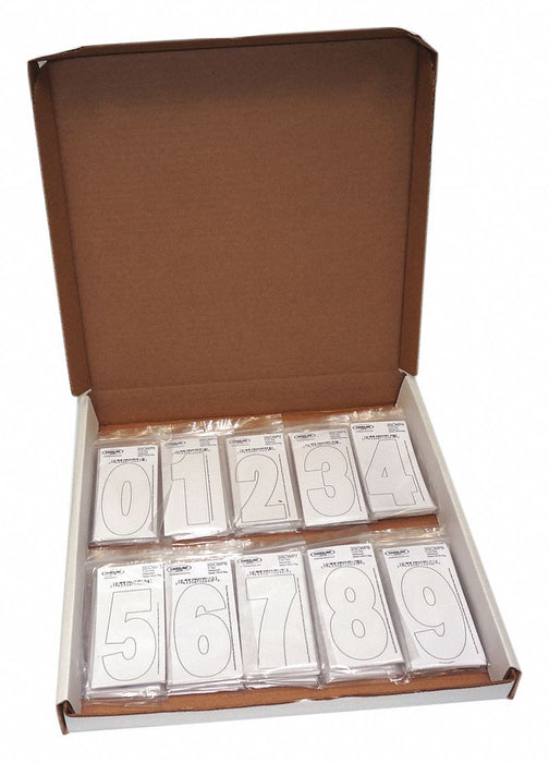 NumberLabelSet Vinyl 3inH 1-1/4inW PK300