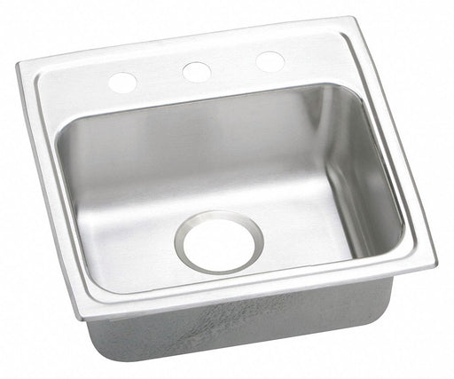 Bowl Drop-In Sink 19 x18 x6 Silver