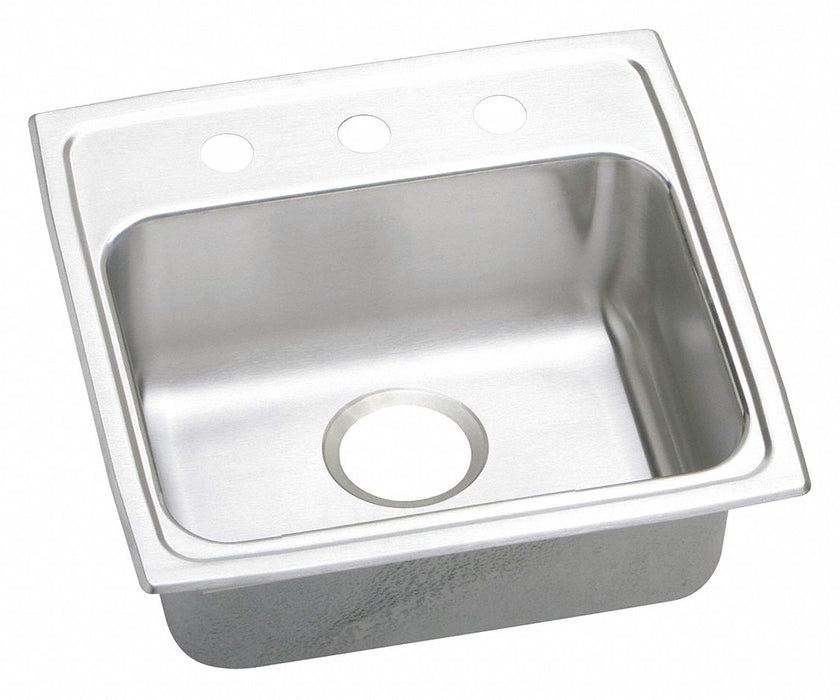 Bowl Drop-In Sink 19 x18 x6 Silver