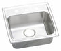 Bowl Drop-In Sink 19 x18 x6 Silver