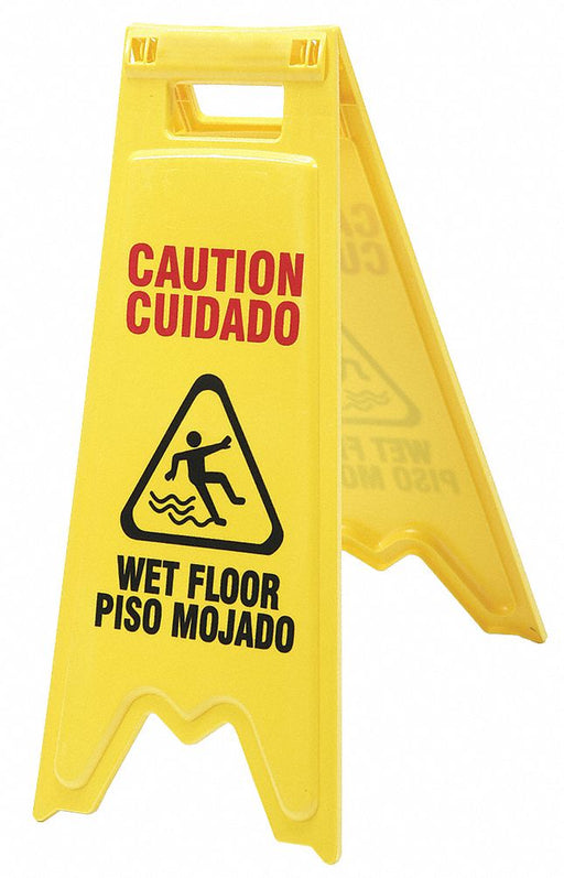 Floor Safety Sign Yellow 24 5/8 in H