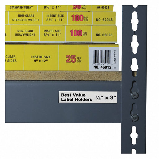 LabelHolder 0.5inL 3inW Clear PK50