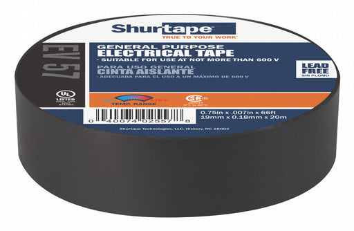 ElectricalTape Black 22ydL 3/4inW