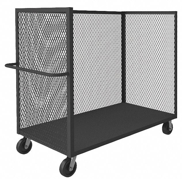 Mesh 3-Sided Cart 2400 lb Steel 66 in.