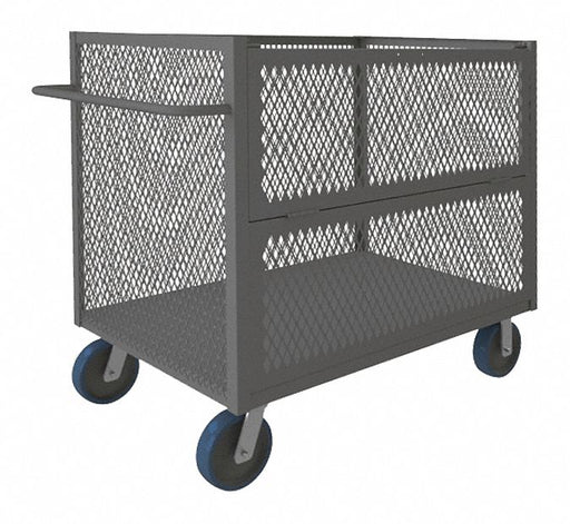 3 Sided Mesh Cart w/Drop Gate 2000 lb.