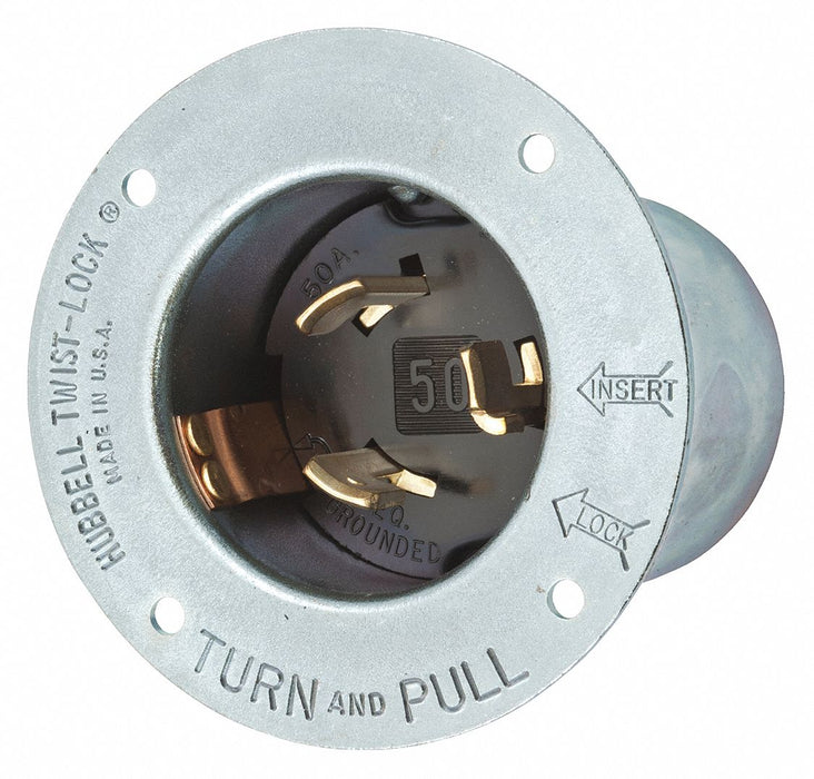 Flg LckInl 50 A Metallic Non-NEMA Steel