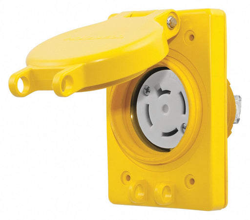 Locking Receptacle Yellow 120/208VAC 20A