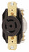 Locking Receptacle Black 347/600VAC 20A