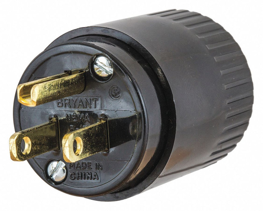 Straight Blade Plug Blk 15 A Stnd 5-15P