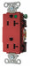 Receptacle Red 20 A 2P3W Back Side 1PK