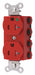 Receptacle Red 20 A 2P3W Back 1PK