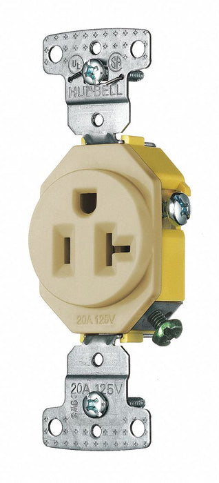 Receptacle Ivory 1.0 HP 20A 3 Wires