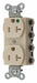Receptacle Ivory 20 A 2P3W Back 1PK