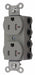 Receptacle Gray 20 A 2P3W Back 1PK