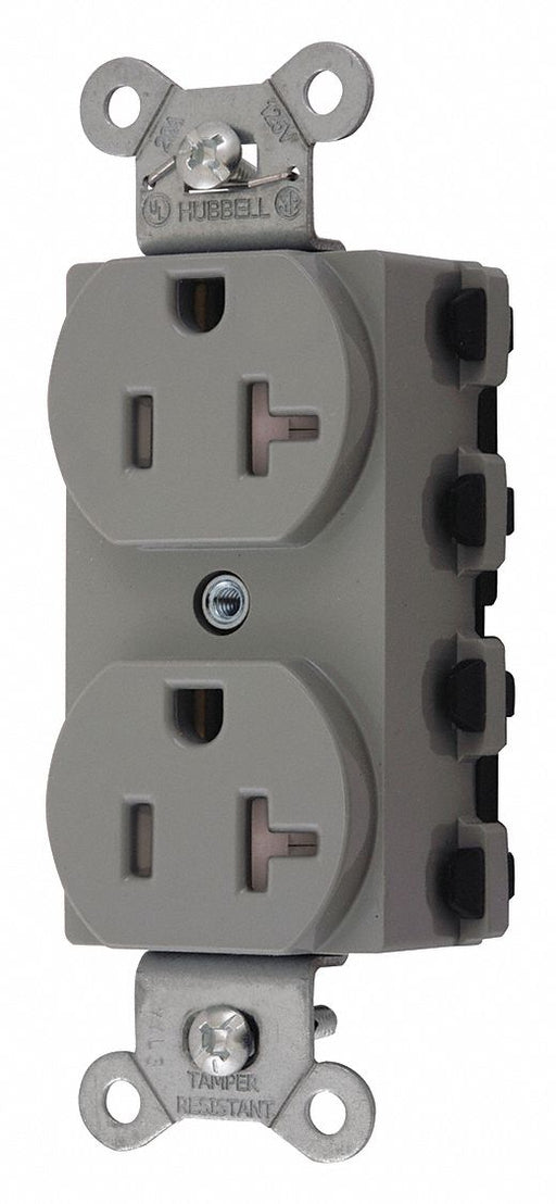 Receptacle Gray 20 A 2P3W Back 1PK