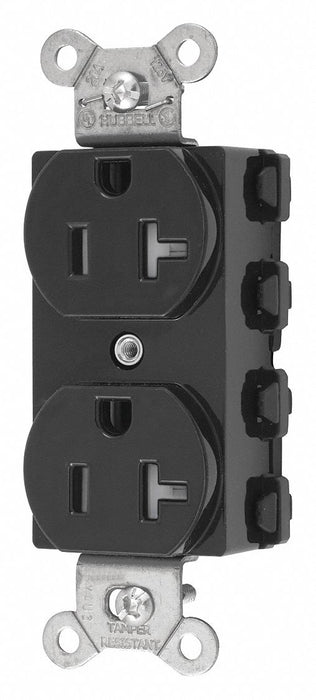 Receptacle Black 20 A 2P3W Back 1PK