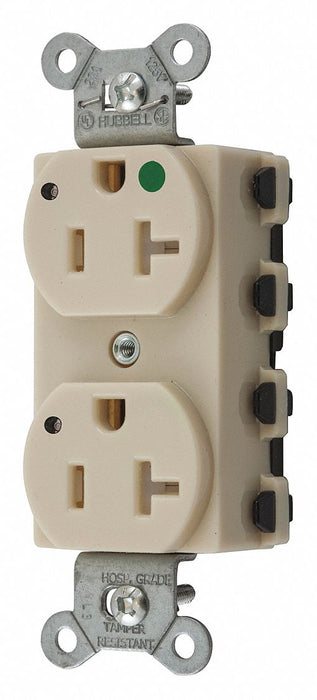 Receptacle Ivory 1.0 HP 20A Nylon