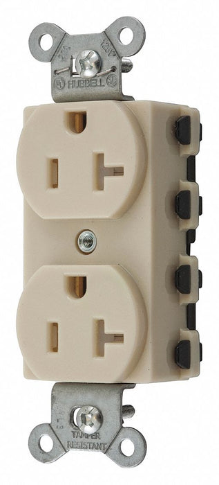 Receptacle Ivory 20 A 2P3W Back 1PK
