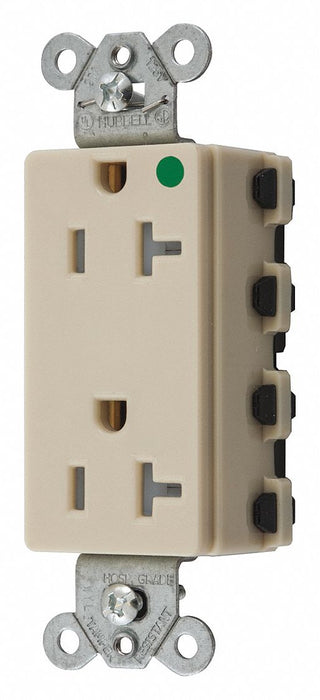 Receptacle Ivory 20 A 2P3W Back 1PK
