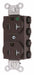Receptacle Brown 20 A 2P3W Back 1PK