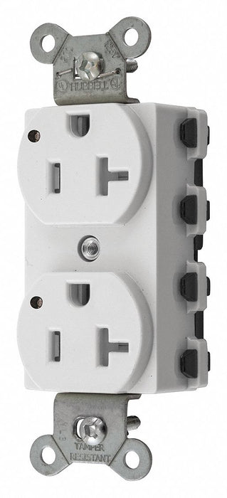 Receptacle White 3 Wires 2 Poles