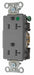 Receptacle Gray 20 A 2P3W Back Side 1PK