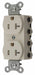 Receptacle Light Almond 3 Wires Nylon