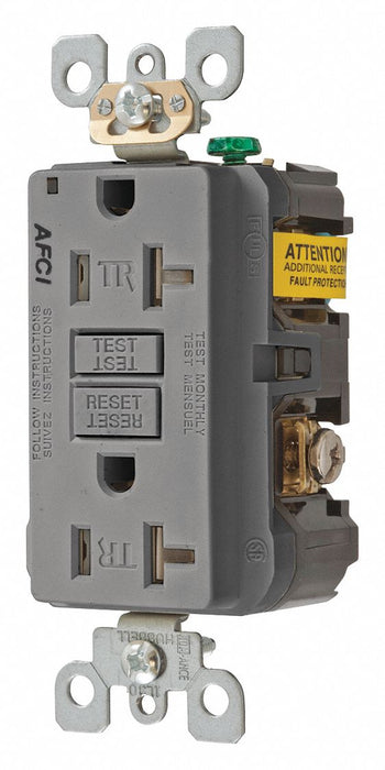Recept Gray 20 A GFCI 2P3W Bk Sd 1PK