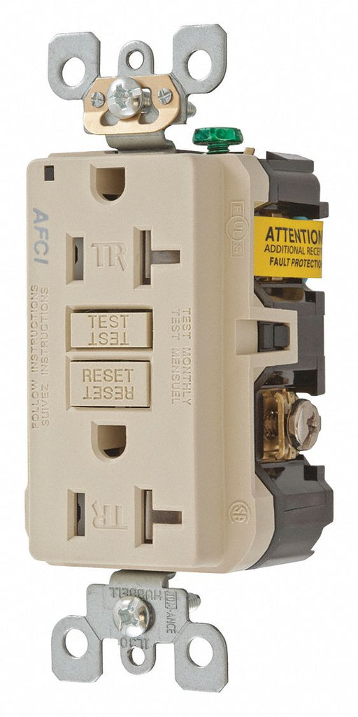 Recept Ivory 20 A GFCI 2P3W Bk Sd 1PK