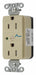 Receptacle Ivory 125VAC 3 Wires Nylon