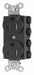 Receptacle Black 15 A 2P3W Back 1PK