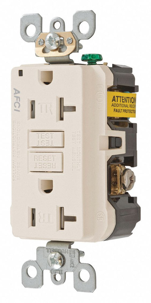 Recept Lt Almd 20 A GFCI 2P3W Bk Sd 1PK